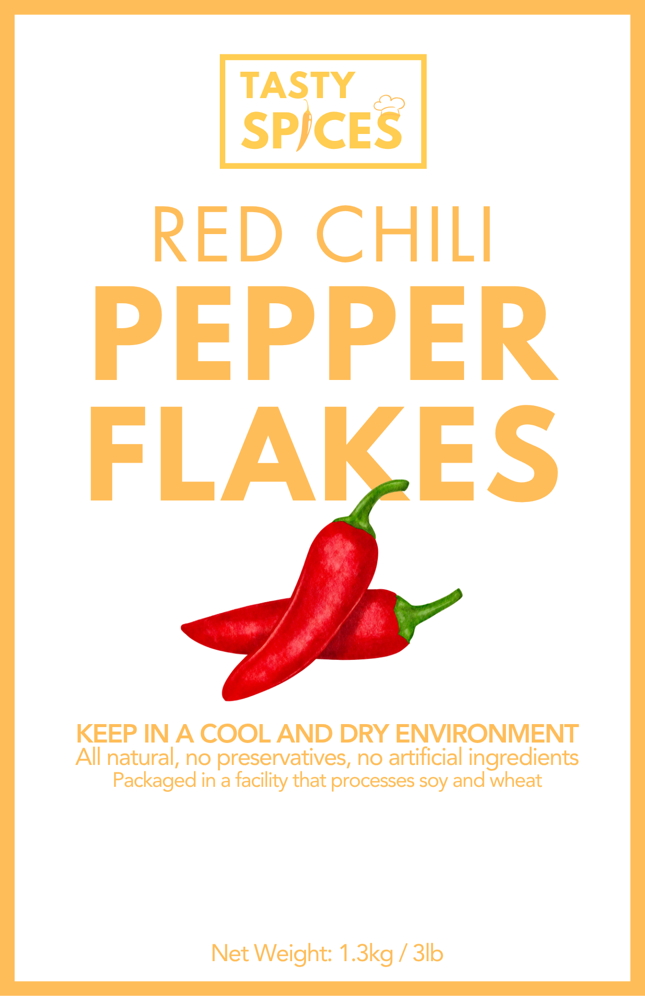 Red Pepper Flakes 3lb