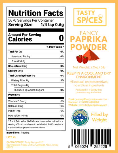 Fancy Paprika Powder 5lb